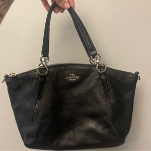 Black Coach Leather Shoulder Purse